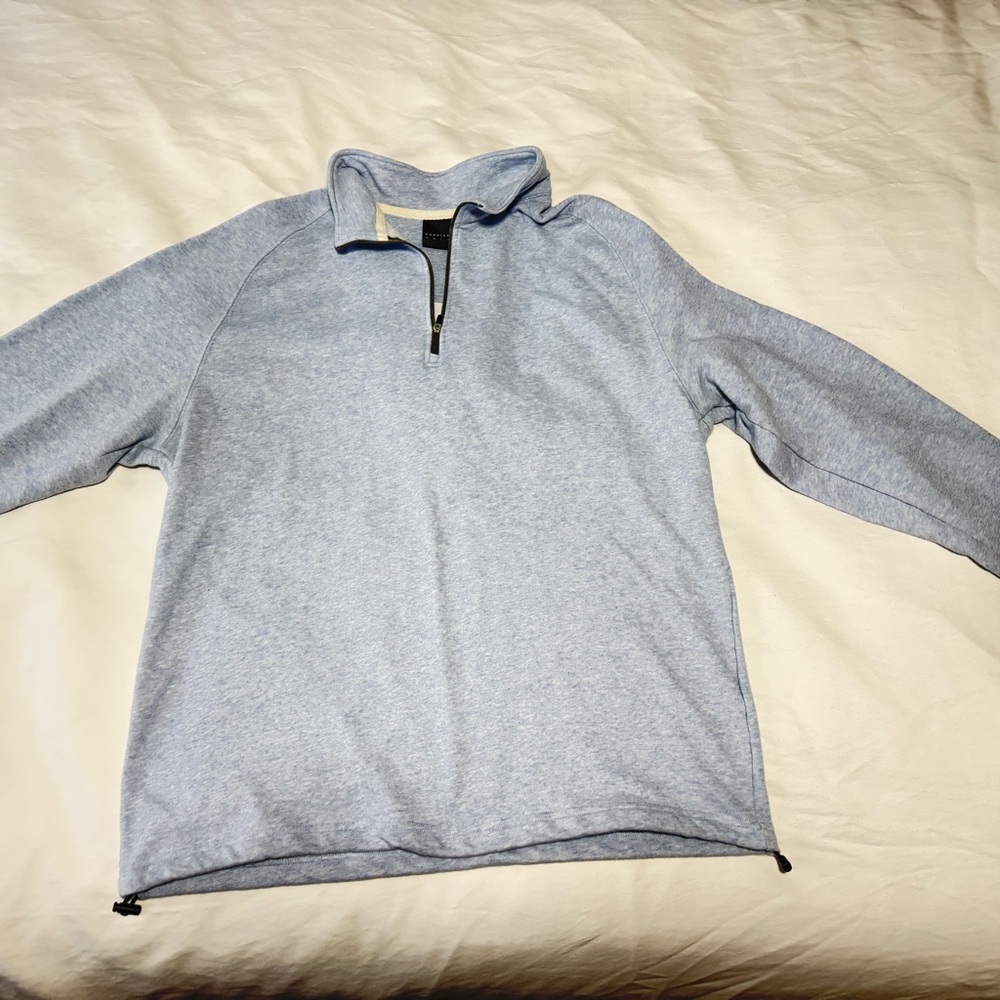Men's XL Light Blue Quarter-Zip Sweater